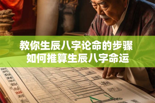 教你生辰八字论命的步骤 如何推算生辰八字命运