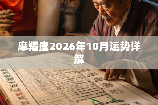 摩羯座2026年10月运势详解