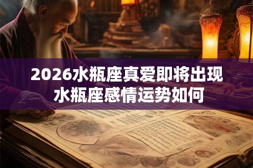 2026水瓶座真爱即将出现 水瓶座感情运势如何