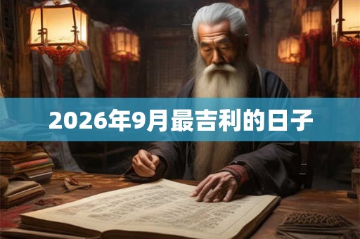 2026年9月最吉利的日子