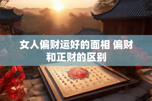 女人偏财运好的面相 偏财和正财的区别