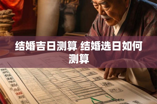 结婚吉日测算 结婚选日如何测算