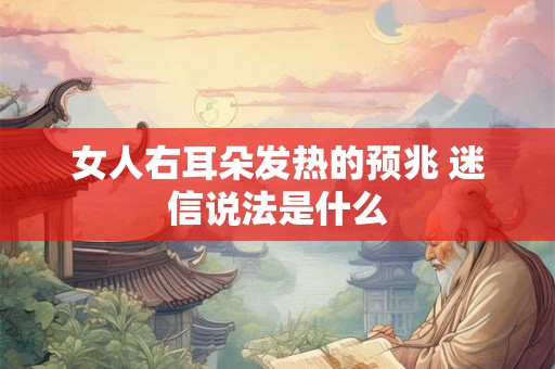 女人右耳朵发热的预兆 迷信说法是什么