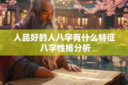 人品好的人八字有什么特征 八字性格分析