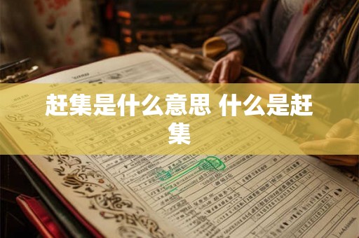 赶集是什么意思 什么是赶集