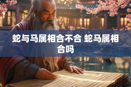 蛇与马属相合不合 蛇马属相合吗