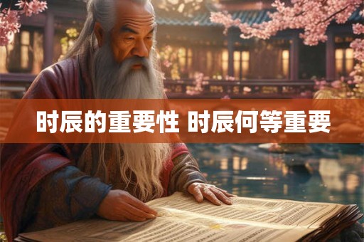 时辰的重要性 时辰何等重要