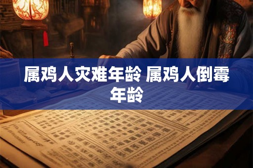属鸡人灾难年龄 属鸡人倒霉年龄