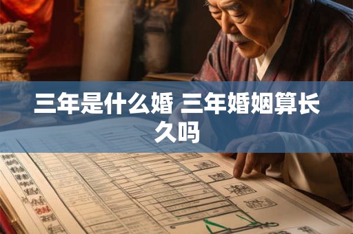 三年是什么婚 三年婚姻算长久吗
