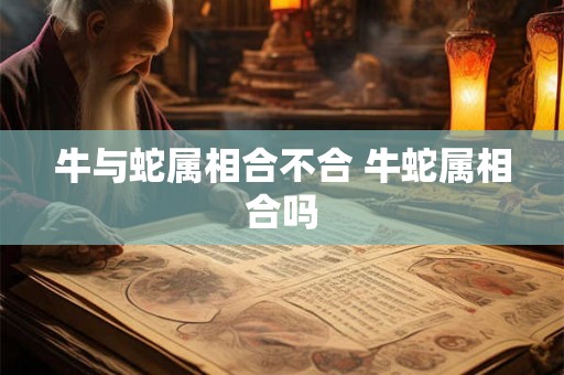 牛与蛇属相合不合 牛蛇属相合吗