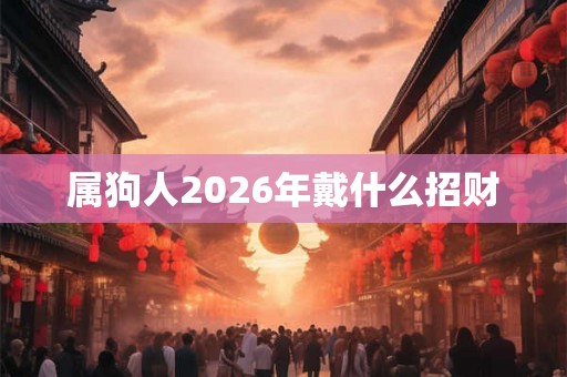 属狗人2026年戴什么招财