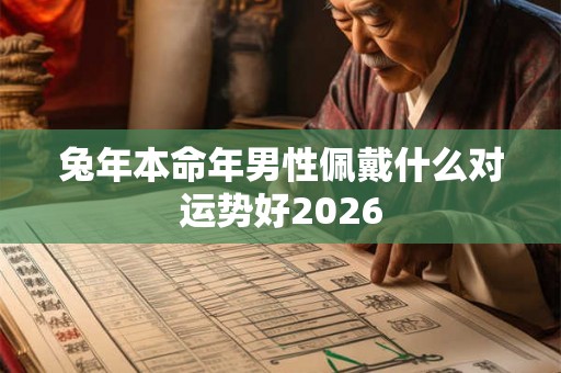 兔年本命年男性佩戴什么对运势好2026