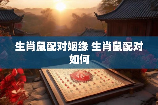 生肖鼠配对姻缘 生肖鼠配对如何