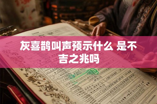 灰喜鹊叫声预示什么 是不吉之兆吗 灰喜鹊叫声预示什么 是不吉之兆吗