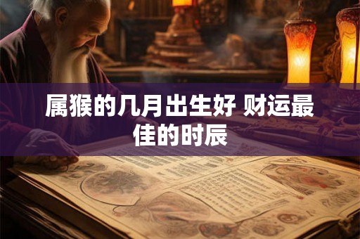 属猴的几月出生好 财运最佳的时辰