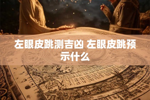 左眼皮跳测吉凶 左眼皮跳预示什么