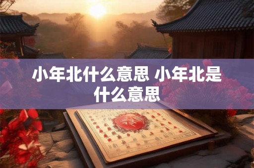 小年北什么意思 小年北是什么意思