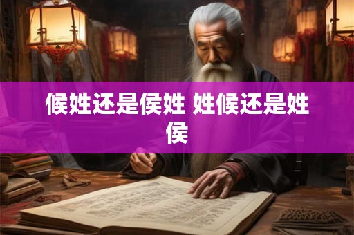 候姓还是侯姓 姓候还是姓侯
