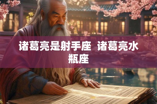 诸葛亮是射手座  诸葛亮水瓶座