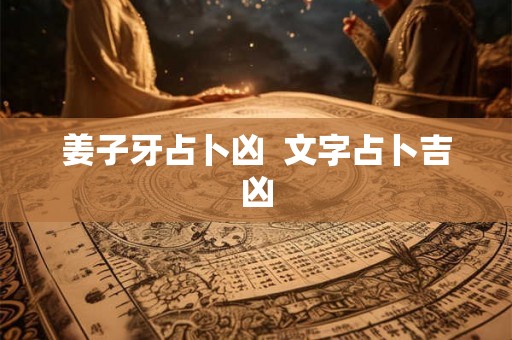 姜子牙占卜凶  文字占卜吉凶