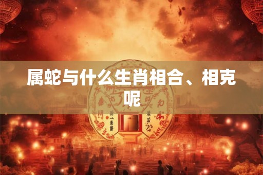 属蛇与什么生肖相合、相克呢 属蛇与什么生肖相合、相克呢