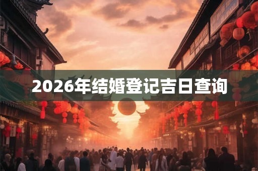 2026年结婚登记吉日查询 2026年结婚登记吉日查询