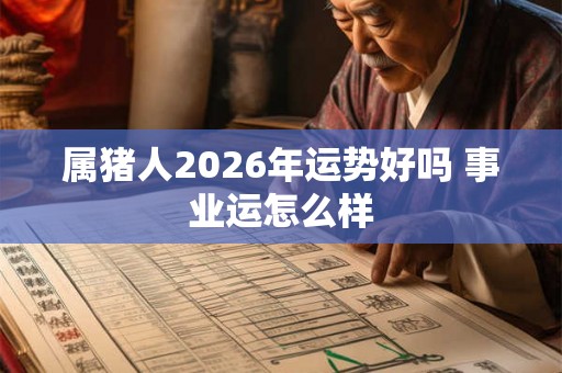 属猪人2026年运势好吗 事业运怎么样 属猪人2026年运势好吗 事业运怎么样
