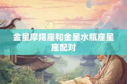 金星摩羯座和金星水瓶座星座配对 金星摩羯座和金星水瓶座星座配对