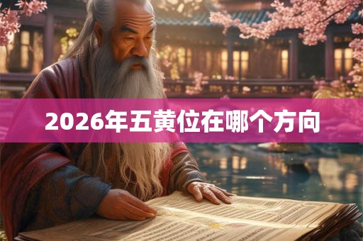 2026年五黄位在哪个方向
