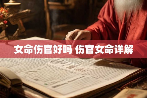 女命伤官好吗 伤官女命详解