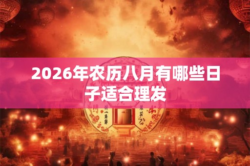 2026年农历八月有哪些日子适合理发