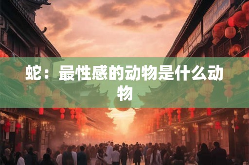 蛇:最性感的动物是什么动物 蛇:最性感的动物是什么动物