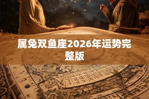 属兔双鱼座2026年运势完整版