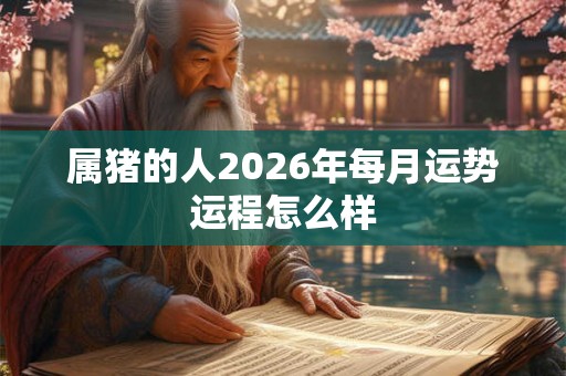 属猪的人2026年每月运势运程怎么样 属猪的人2026年每月运势运程怎么样