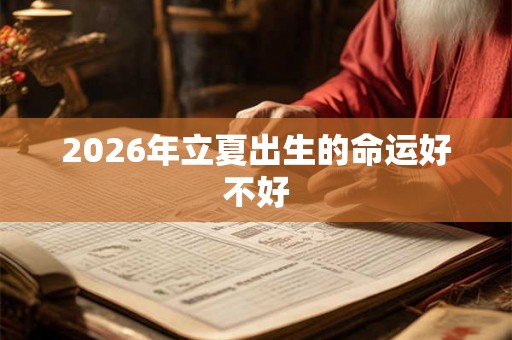 2026年立夏出生的命运好不好 2026年立夏出生的命运好不好