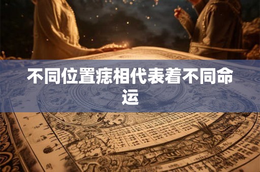 不同位置痣相代表着不同命运