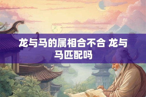 龙与马的属相合不合 龙与马匹配吗