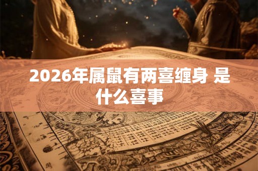 2026年属鼠有两喜缠身 是什么喜事 2026年属鼠有两喜缠身 是什么喜事