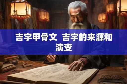 吉字甲骨文 吉字的来源和演变 吉字甲骨文 吉字的来源和演变
