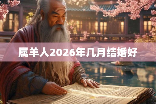 属羊人2026年几月结婚好